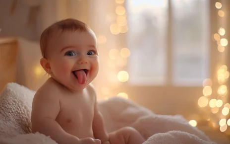 Bébé claque la langue