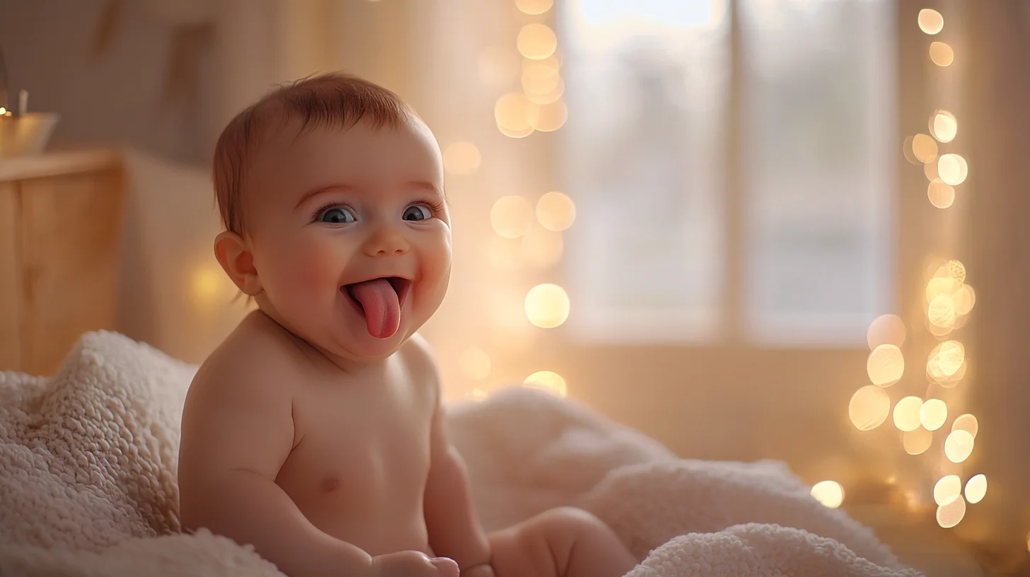 Bébé claque la langue