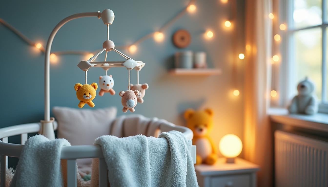 découvrez l'importance d'un mobile musical et veilleuse pour bébé dans sa routine du coucher. apprenez comment ces accessoires apaisants favorisent l'endormissement et créent une atmosphère sereine pour les nuits paisibles de votre petit.