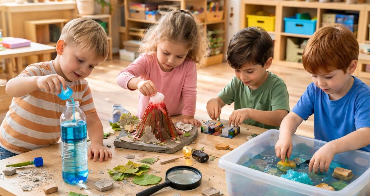 découvrez 5 activités scientifiques amusantes et éducatives à réaliser en maternelle avec du matériel recyclé, pour sensibiliser les enfants à la science et à l'environnement.