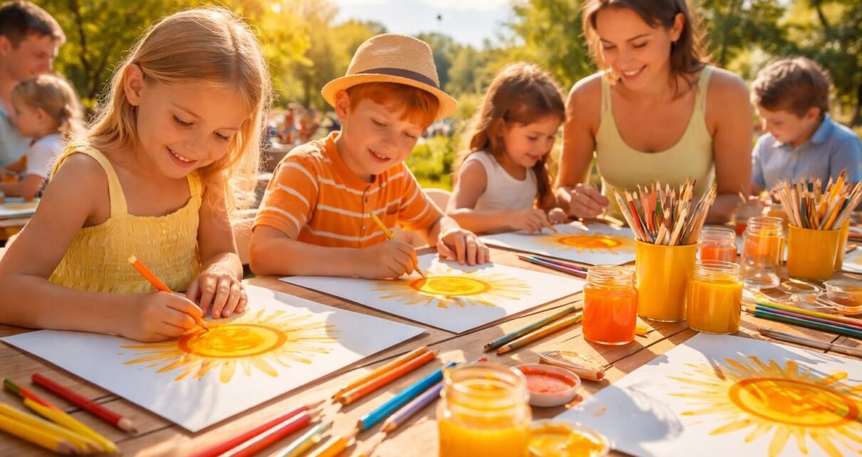 participez à notre atelier de coloriage du soleil et créez un chef-d'œuvre lumineux unique. libérez votre créativité et illuminez vos œuvres avec des couleurs éclatantes !