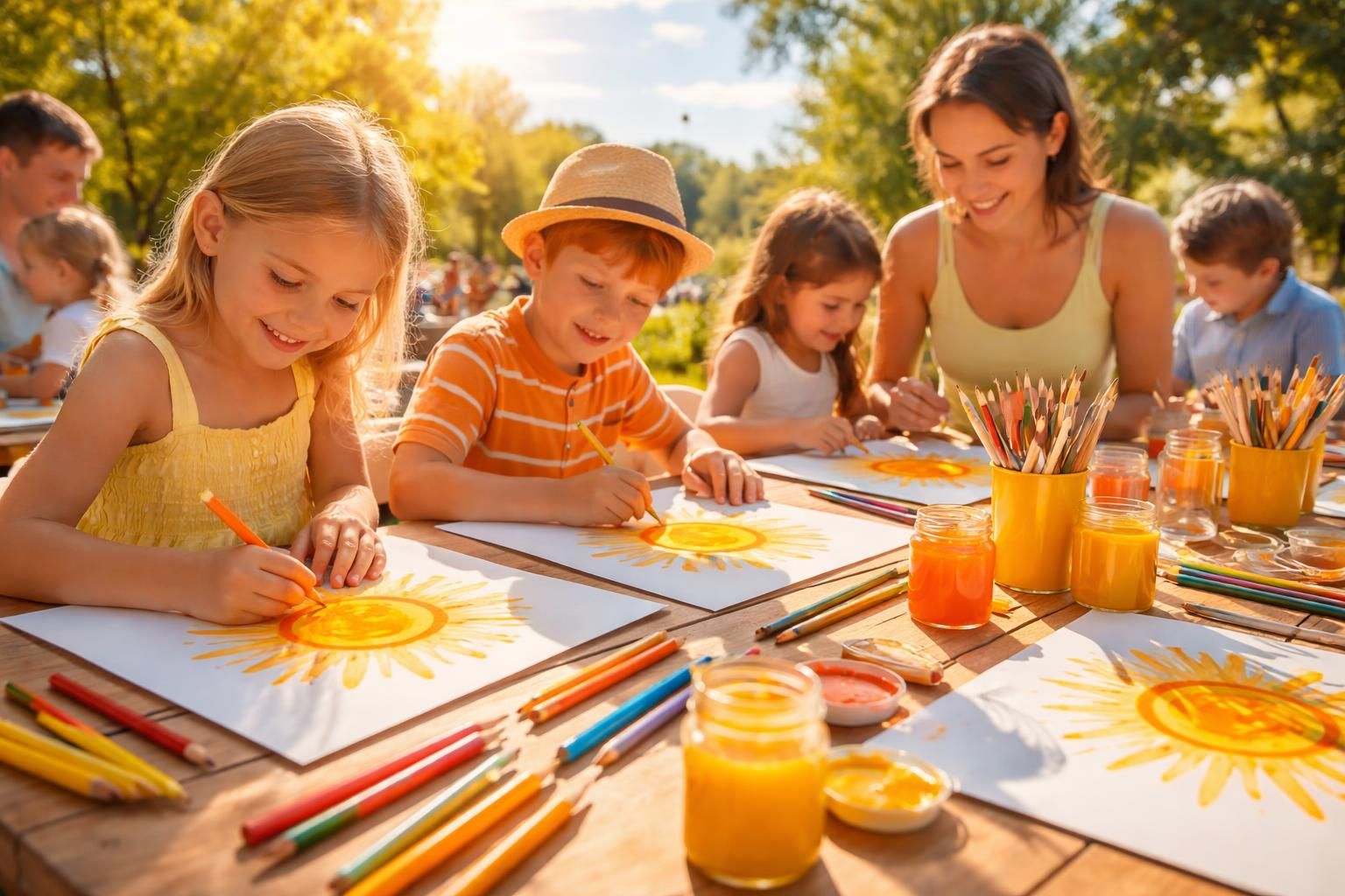participez à notre atelier de coloriage du soleil et créez un chef-d'œuvre lumineux unique. libérez votre créativité et illuminez vos œuvres avec des couleurs éclatantes !