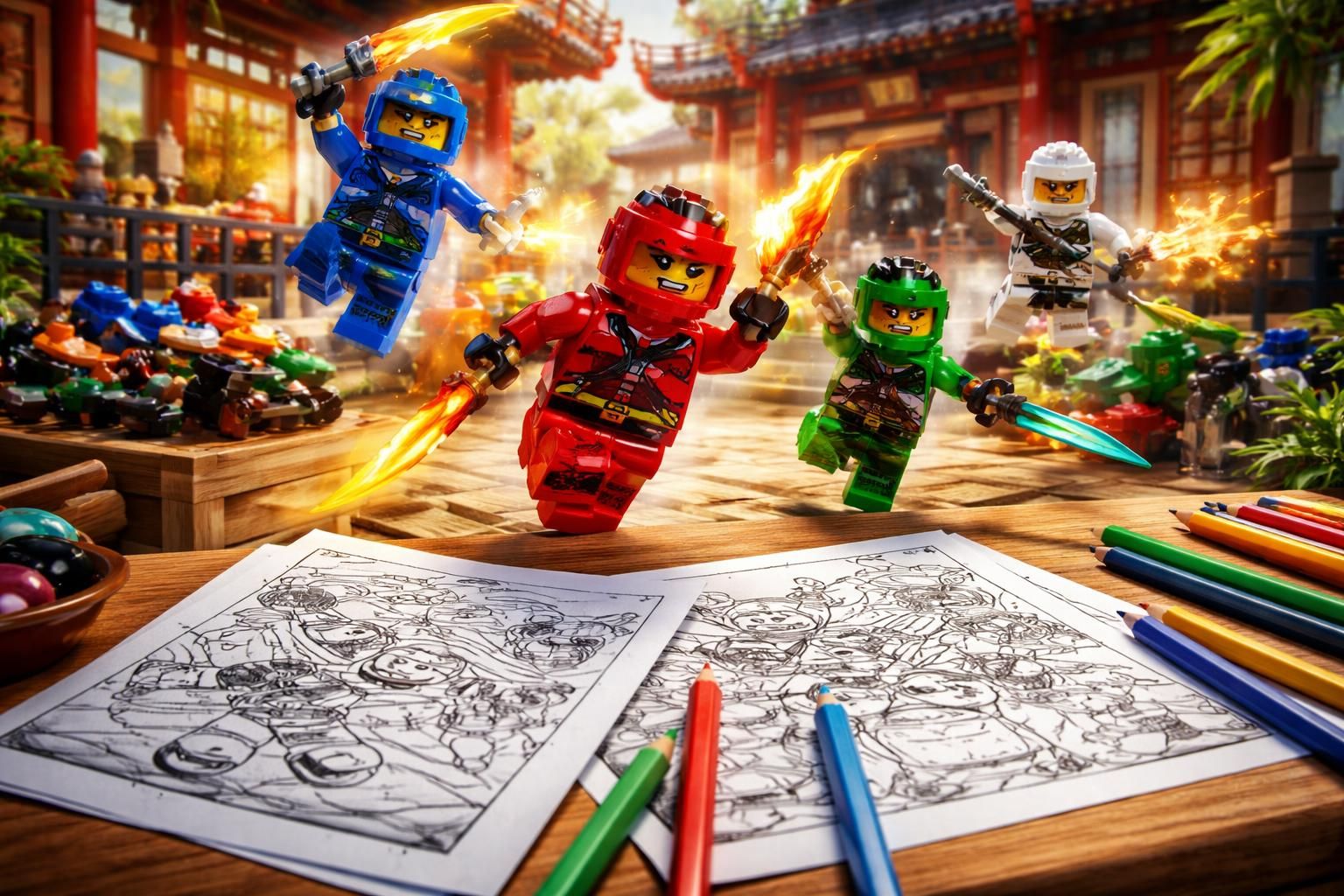 découvrez les meilleurs coloriages à imprimer lego ninjago pour divertir vos enfants pendant des heures avec leurs héros préférés. amusement garanti !