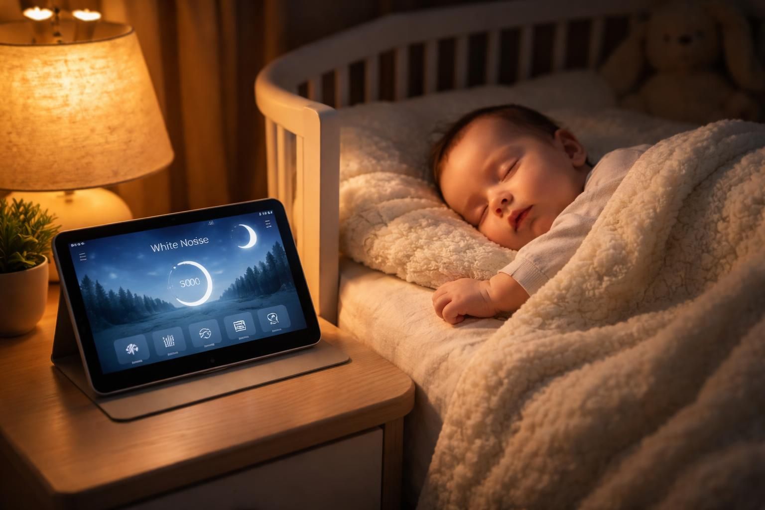 découvrez comment utiliser les bruits blancs à volume maîtrisé sur votre tablette samsung galaxy pour favoriser un sommeil paisible à votre bébé.