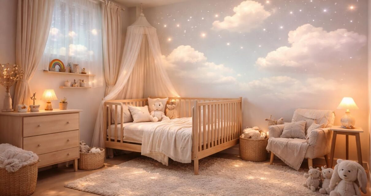créez une ambiance apaisante dans la chambre de bébé grâce au vidéoprojecteur epson, idéal pour projeter des images douces et relaxantes sur les murs.