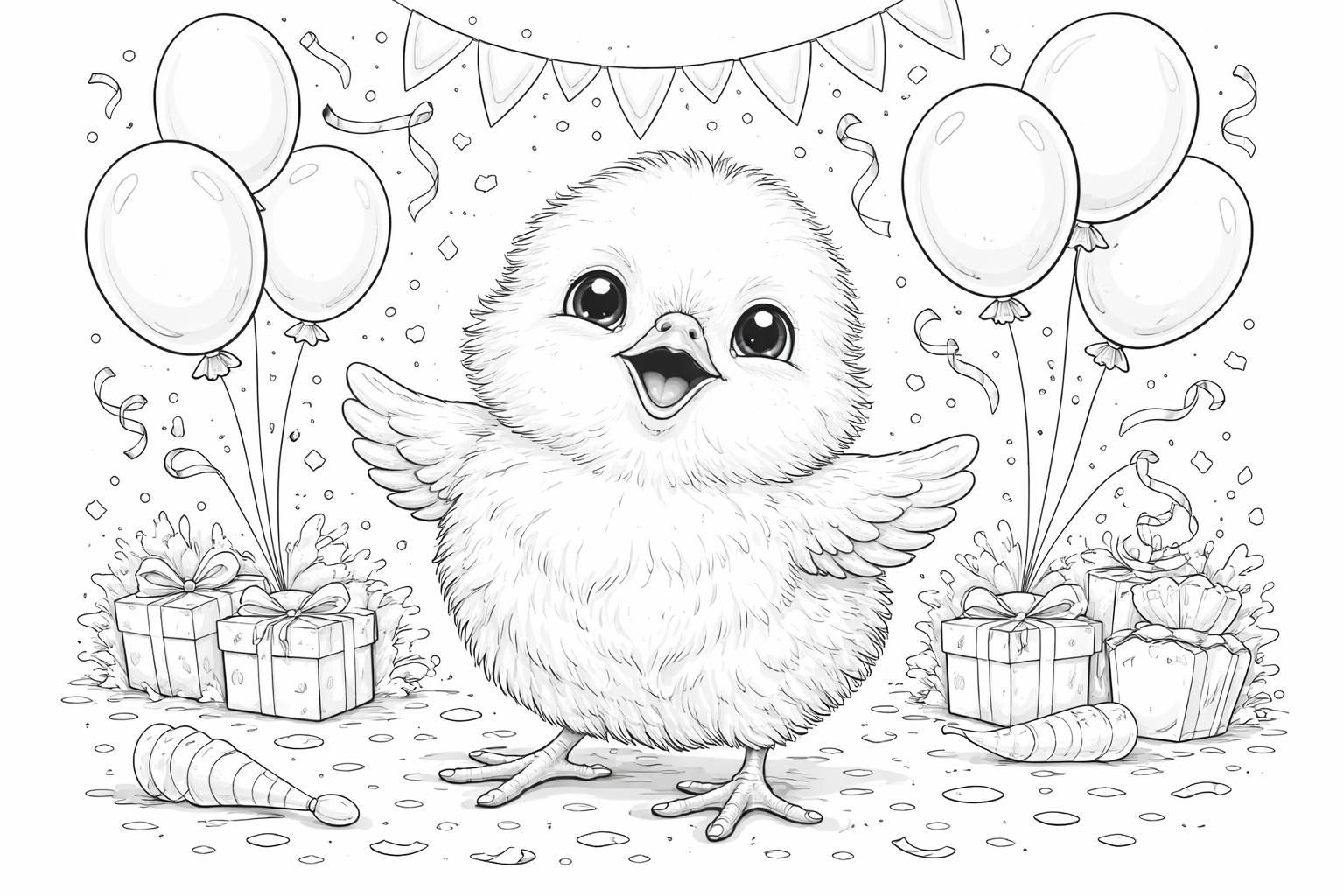 découvrez notre activité ludique de coloriage d'un poussin, parfaite pour animer les anniversaires des enfants avec créativité et amusement.