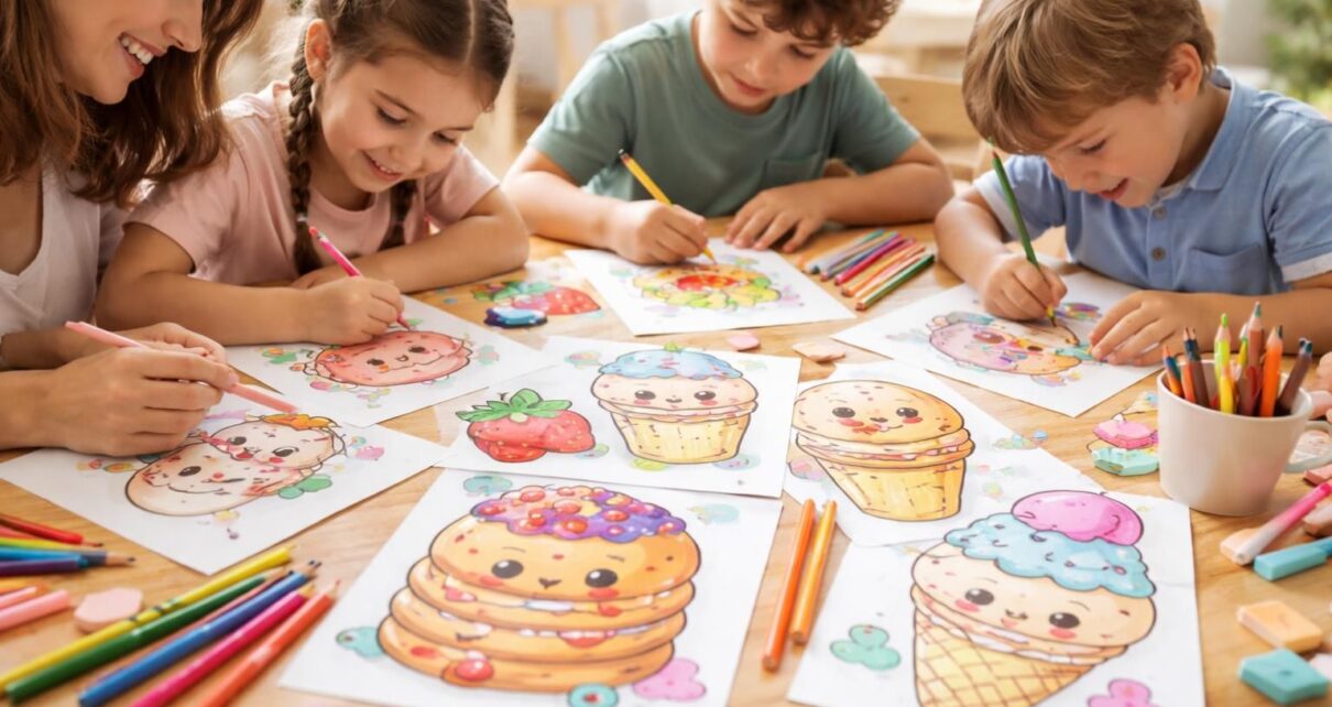 découvrez des coloriages kawaii sur le thème de la nourriture, un passe-temps créatif et amusant pour petits et grands, idéal pour stimuler l'imagination et se détendre.