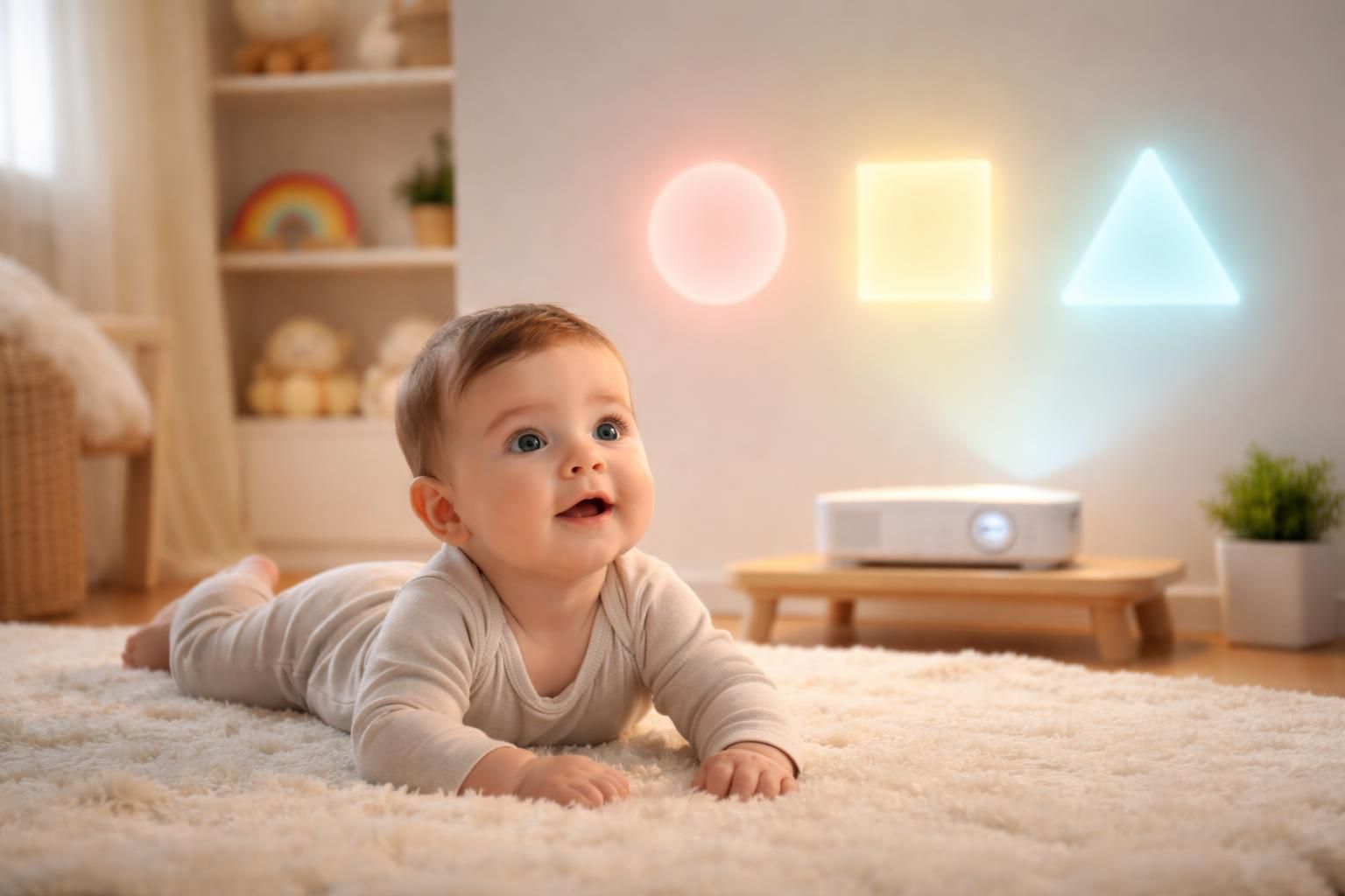 découvrez comment éveiller votre bébé grâce à des formes simples projetées avec le vidéoprojecteur acer, favorisant l'apprentissage et la stimulation visuelle dès les premiers mois.