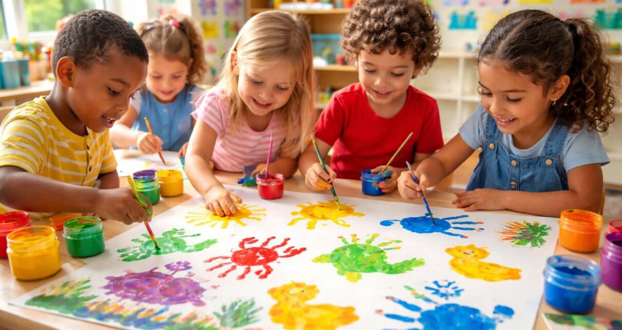 découvrez comment utiliser les empreintes de la main en peinture en maternelle pour stimuler la créativité des enfants et raconter des histoires originales et colorées.