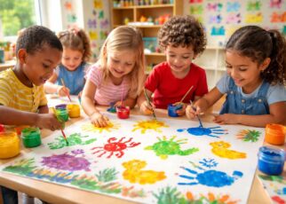 découvrez comment utiliser les empreintes de la main en peinture en maternelle pour stimuler la créativité des enfants et raconter des histoires originales et colorées.
