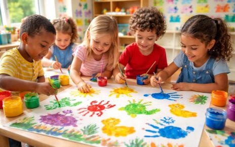 découvrez comment utiliser les empreintes de la main en peinture en maternelle pour stimuler la créativité des enfants et raconter des histoires originales et colorées.