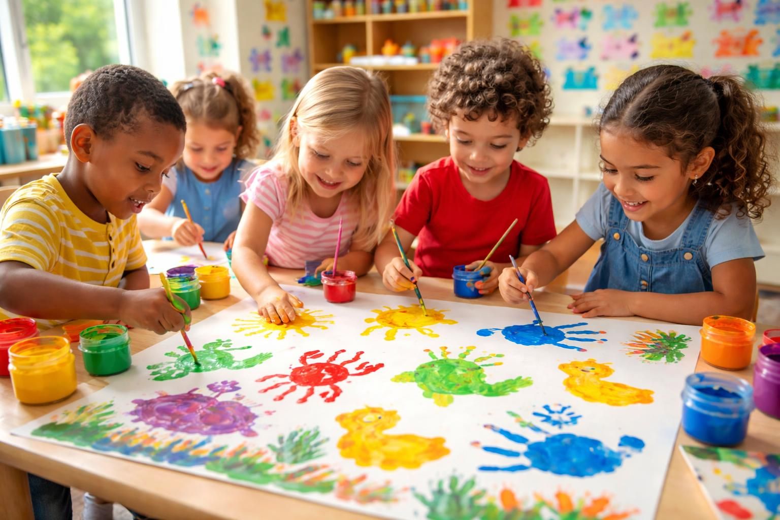 découvrez comment utiliser les empreintes de la main en peinture en maternelle pour stimuler la créativité des enfants et raconter des histoires originales et colorées.