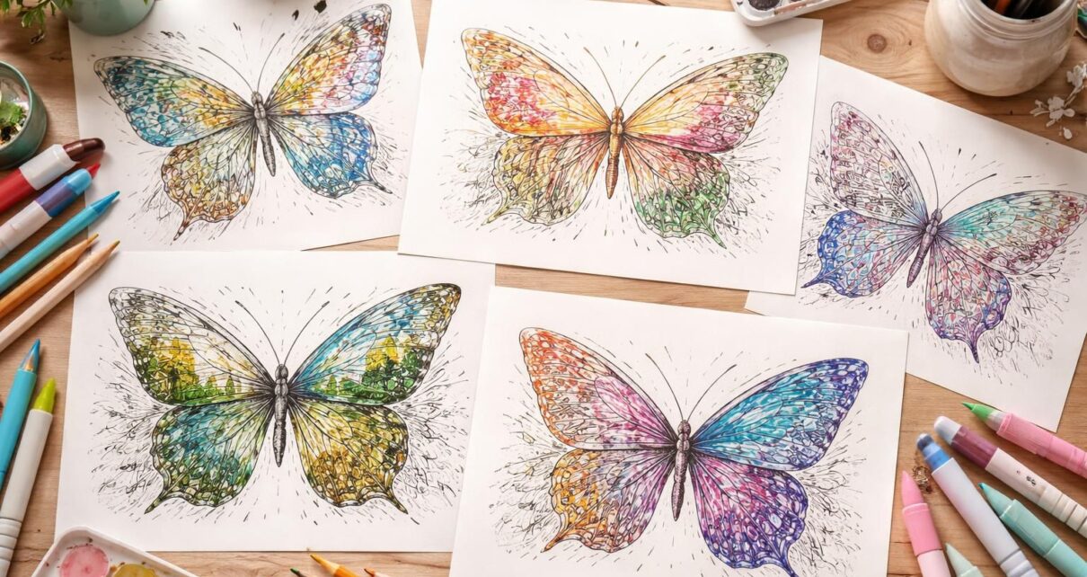 découvrez des idées originales pour sublimer vos dessins de papillons à colorier et laissez libre cours à votre créativité.