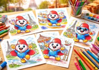 découvrez des œuvres de coloriage uniques mettant en scène la mascotte de paris et laissez libre cours à votre créativité avec ces inspirations colorées.
