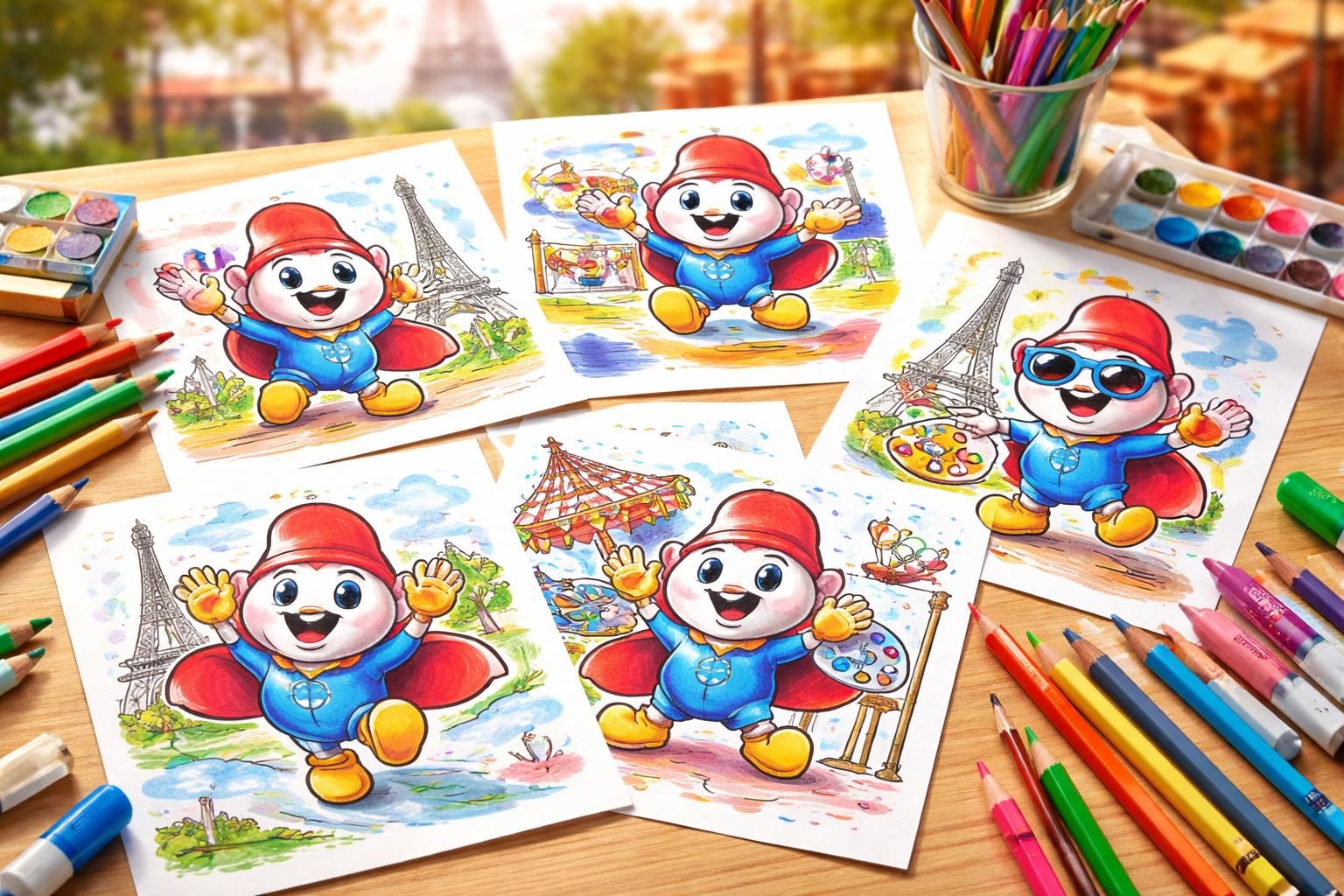 découvrez des œuvres de coloriage uniques mettant en scène la mascotte de paris et laissez libre cours à votre créativité avec ces inspirations colorées.