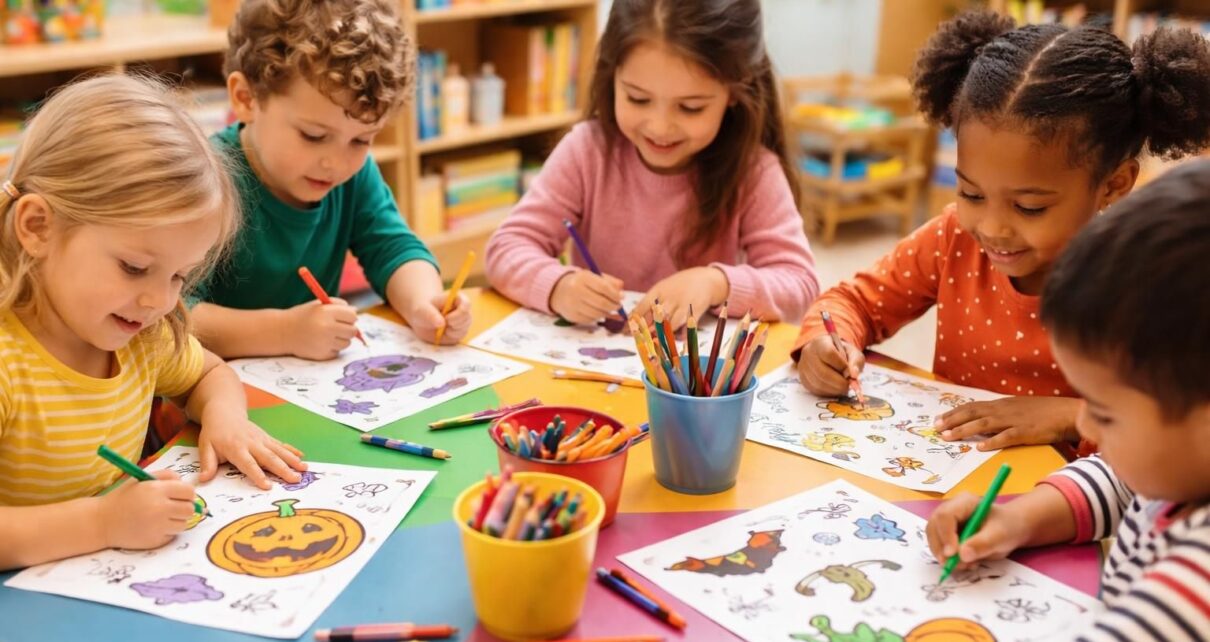 découvrez les avantages des coloriages à imprimer halloween en maternelle au format pdf, un outil ludique et éducatif pour aider les enfants à apprendre les couleurs tout en s'amusant.