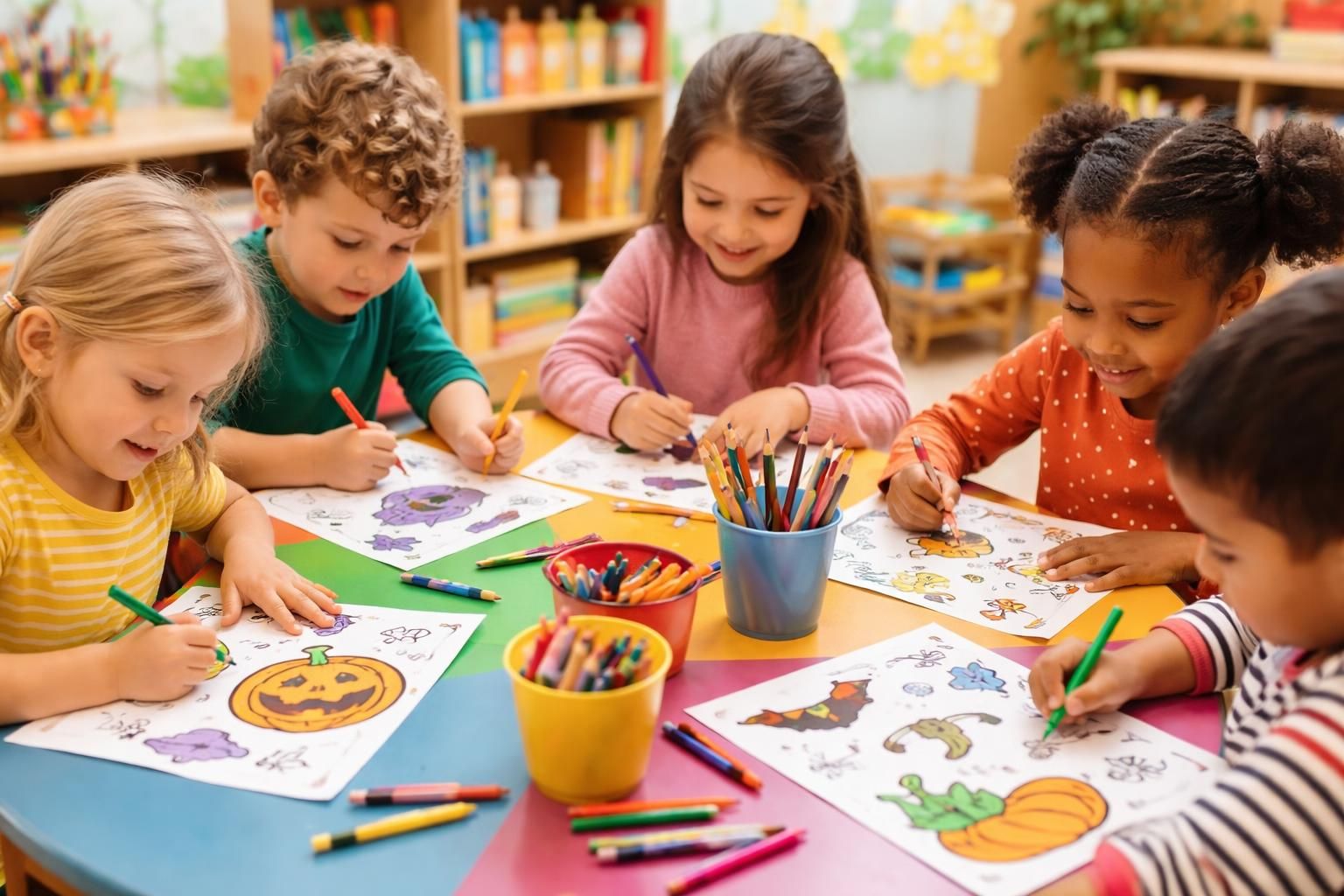 découvrez les avantages des coloriages à imprimer halloween en maternelle au format pdf, un outil ludique et éducatif pour aider les enfants à apprendre les couleurs tout en s'amusant.