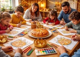 organisez un concours de coloriage de la galette des rois pour une activité festive et créative, idéale pour rassembler petits et grands autour d’un moment convivial et ludique.