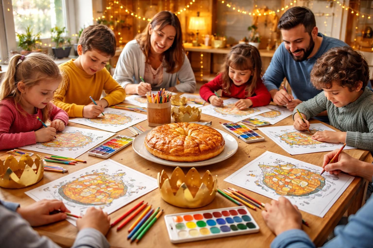 organisez un concours de coloriage de la galette des rois pour une activité festive et créative, idéale pour rassembler petits et grands autour d’un moment convivial et ludique.